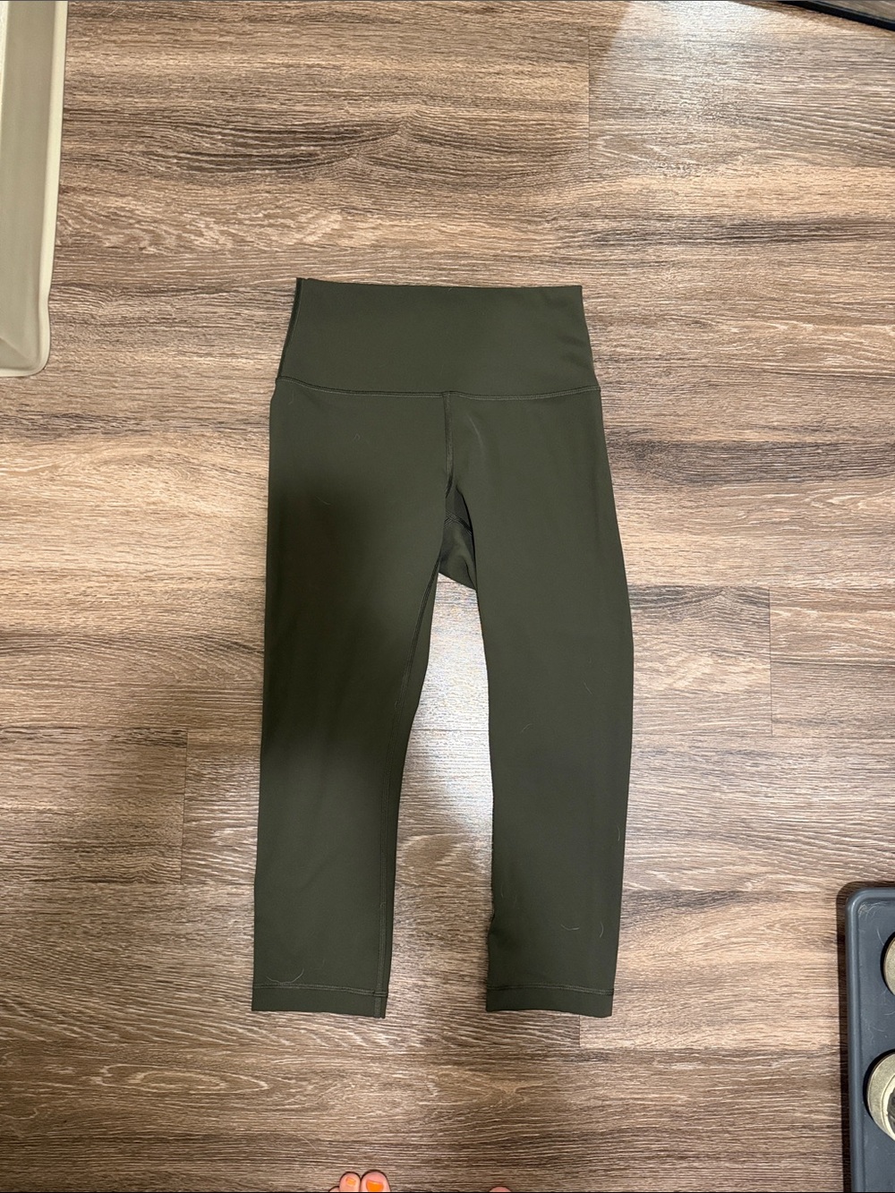 lululemon athletica Olive Green High-Rise Cropped Leggings